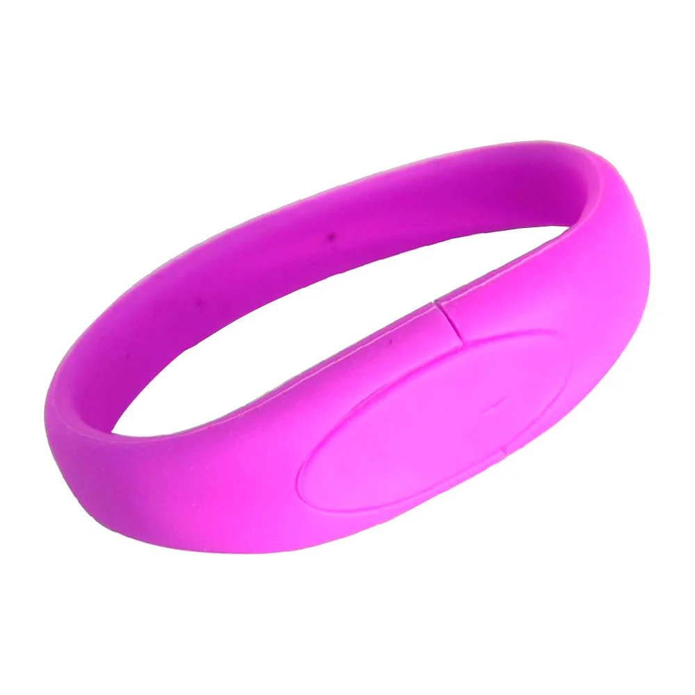 Флешка Силиконовый Браслет Bracelet Fancy V171 фиолетовый 32 Гб - фото 2