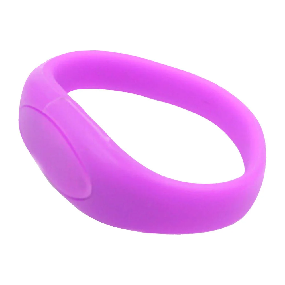 Флешка Силиконовый Браслет Bracelet Fancy V171 фиолетовый 32 Гб - фото 3
