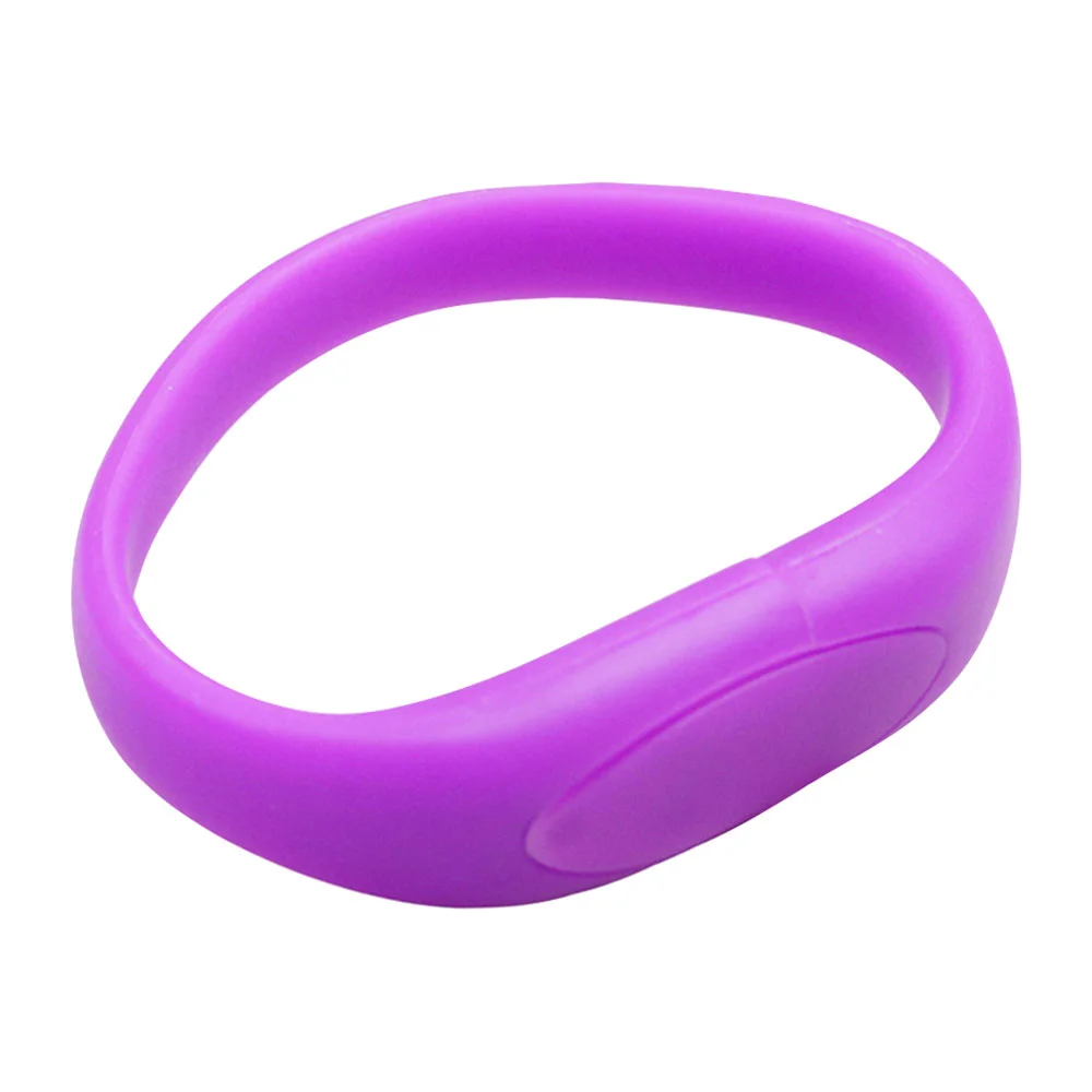 Флешка Силиконовый Браслет Bracelet Fancy V171 фиолетовый 32 Гб - фото 6