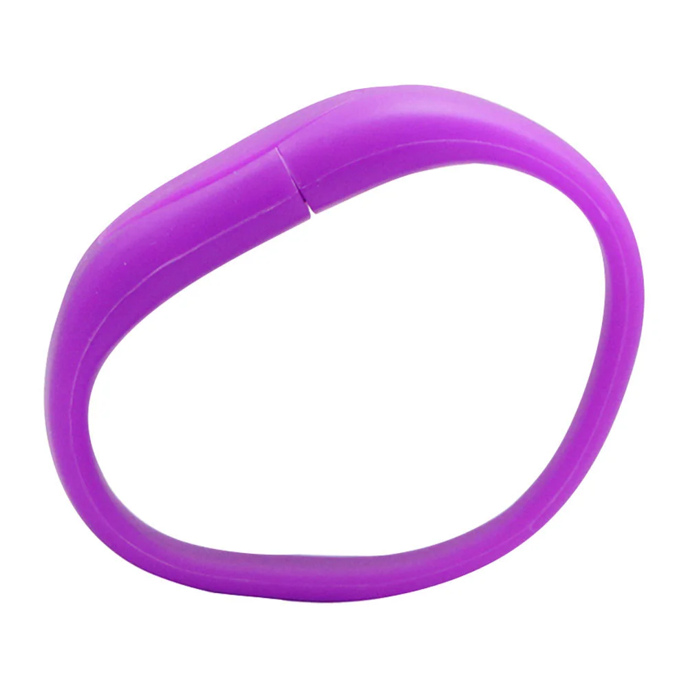 Флешка Силиконовый Браслет Bracelet Fancy V171 фиолетовый 32 Гб - фото 8