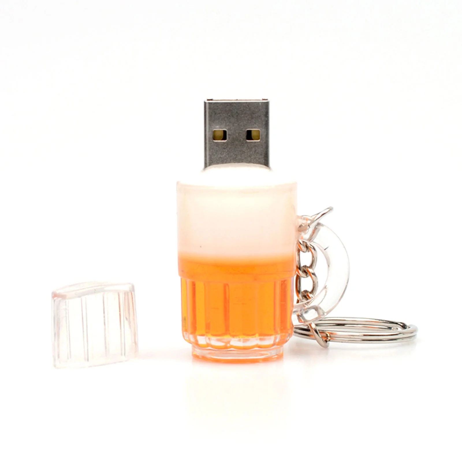 Флешка Пластиковая Кружка Пива Mug Beer S174 оранжевая 1 Гб - фото 5