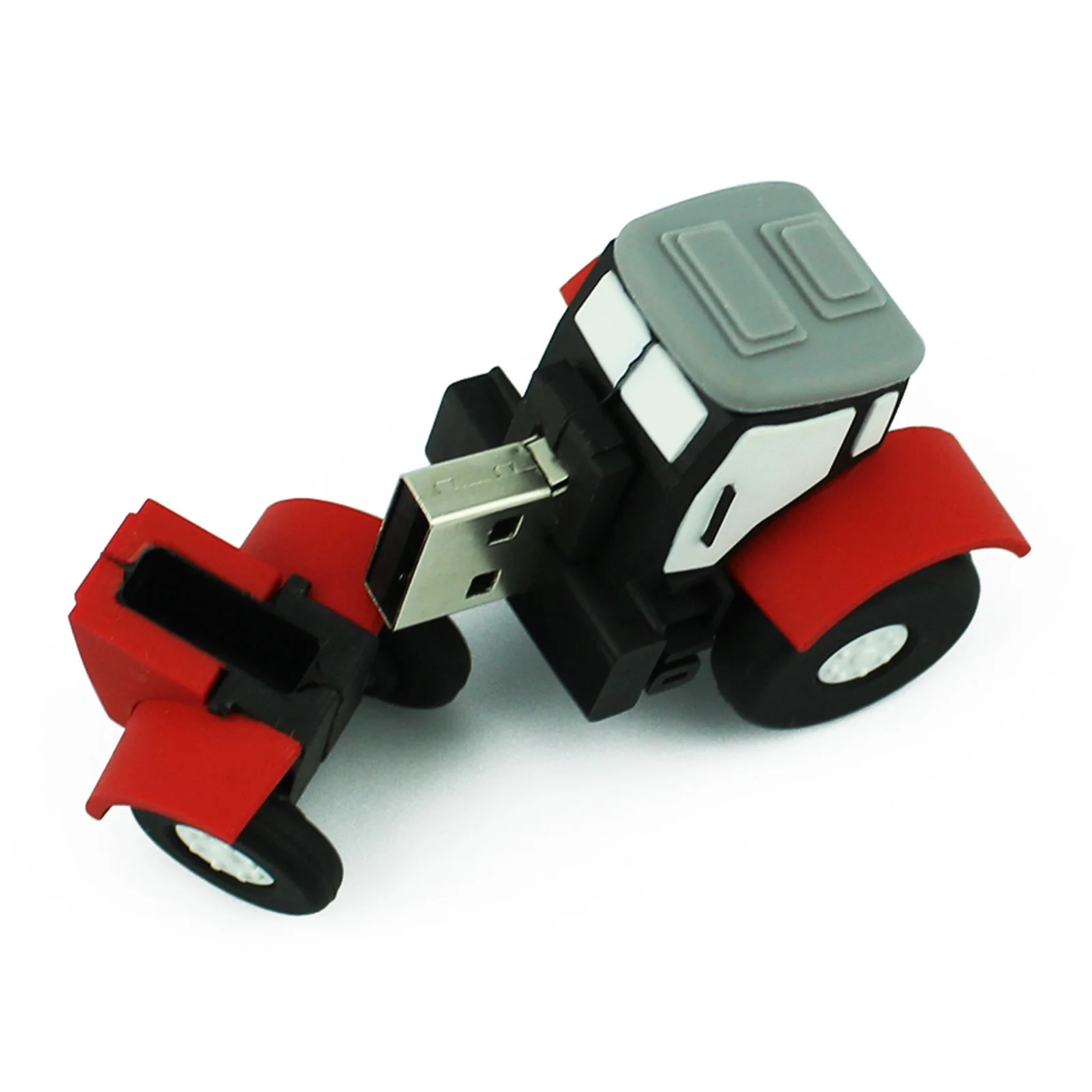 Флешка Резиновая Трактор Tractor Q173 красный 32 Гб - фото 2