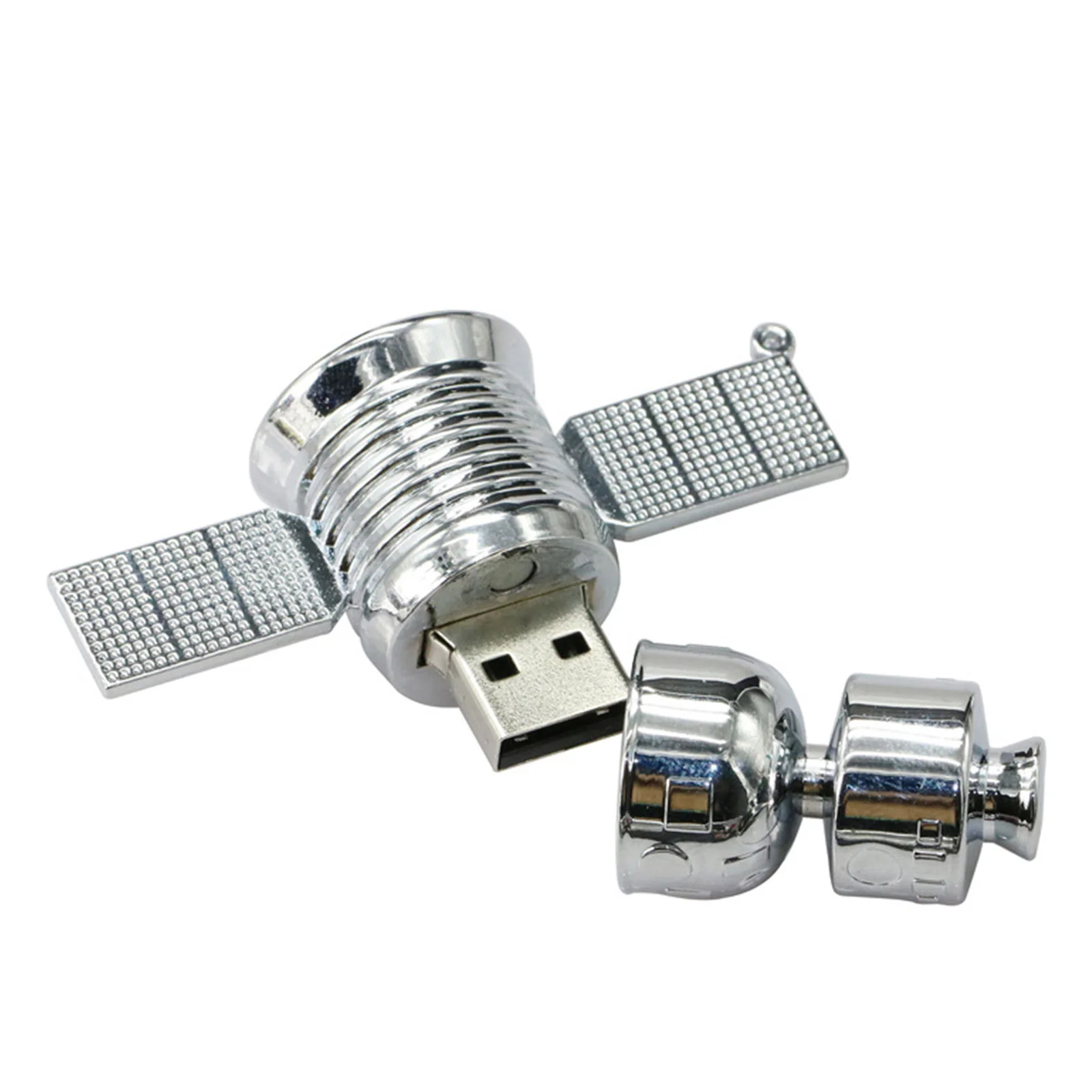 Флешка Металлическая Спутник Satellite R176 серебряный 2 Гб - фото 2