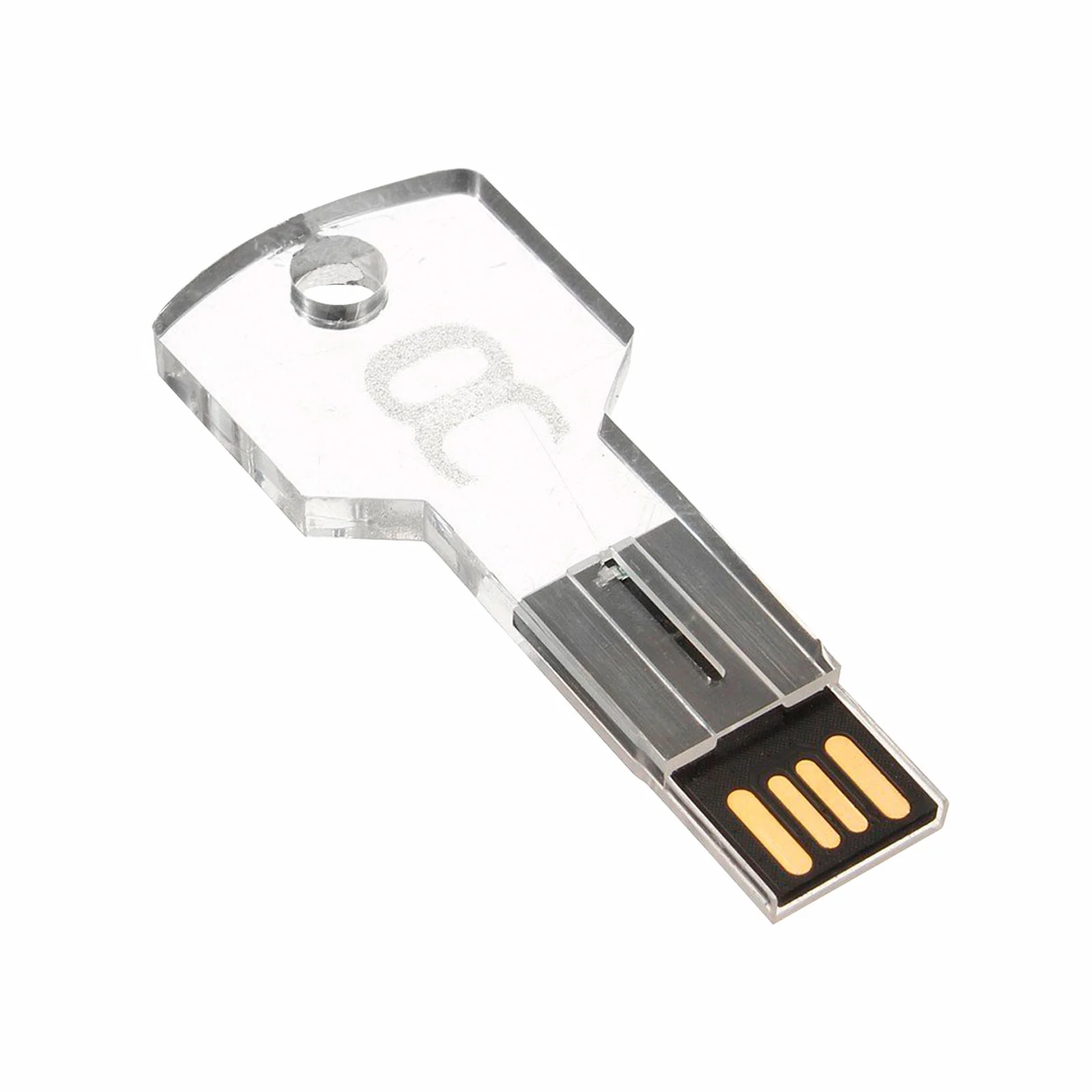 Флешка Стеклянный Ключ Key Glass W175 прозрачный 16 Гб