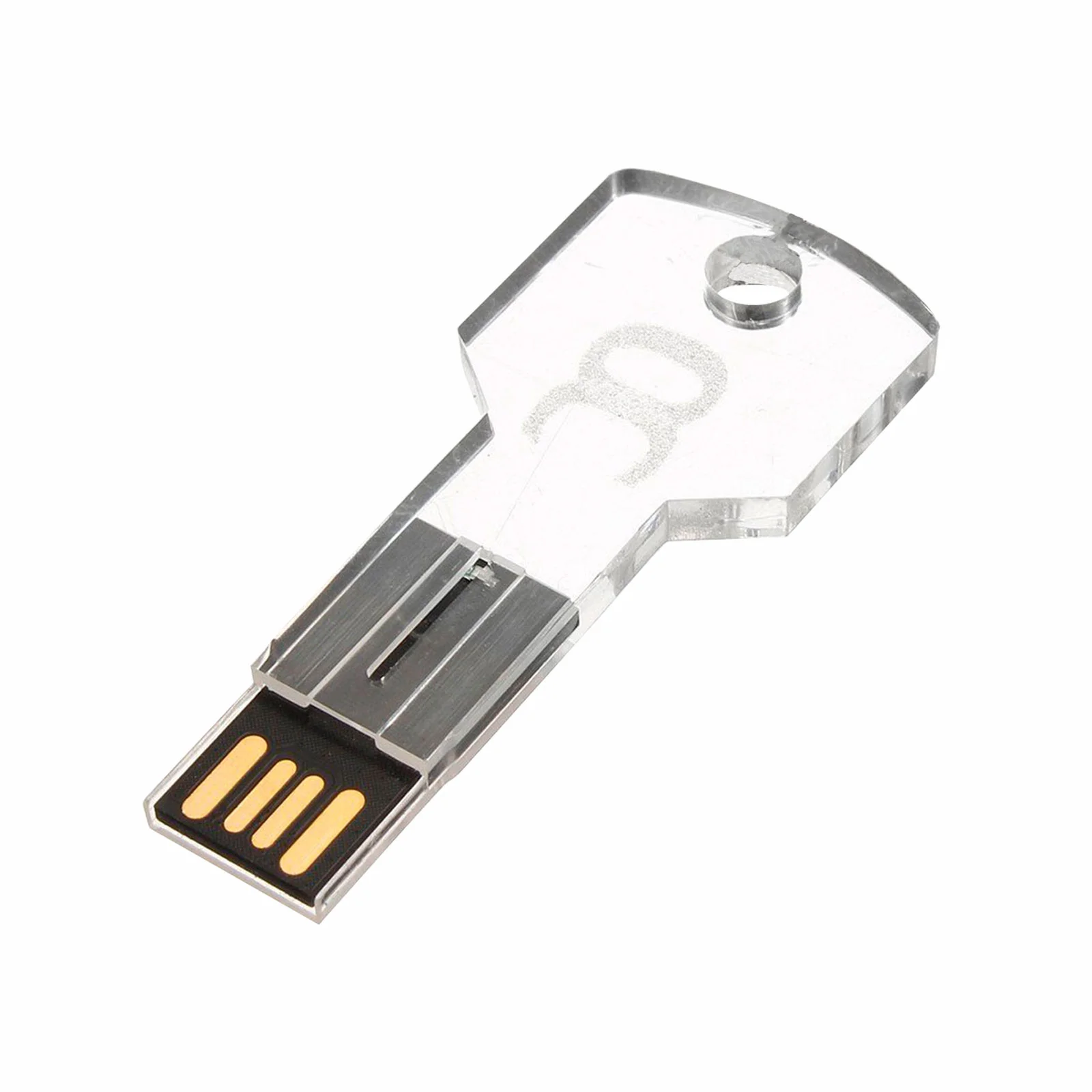 Флешка Стеклянный Ключ Key Glass W175 прозрачный 64 Гб - фото 2