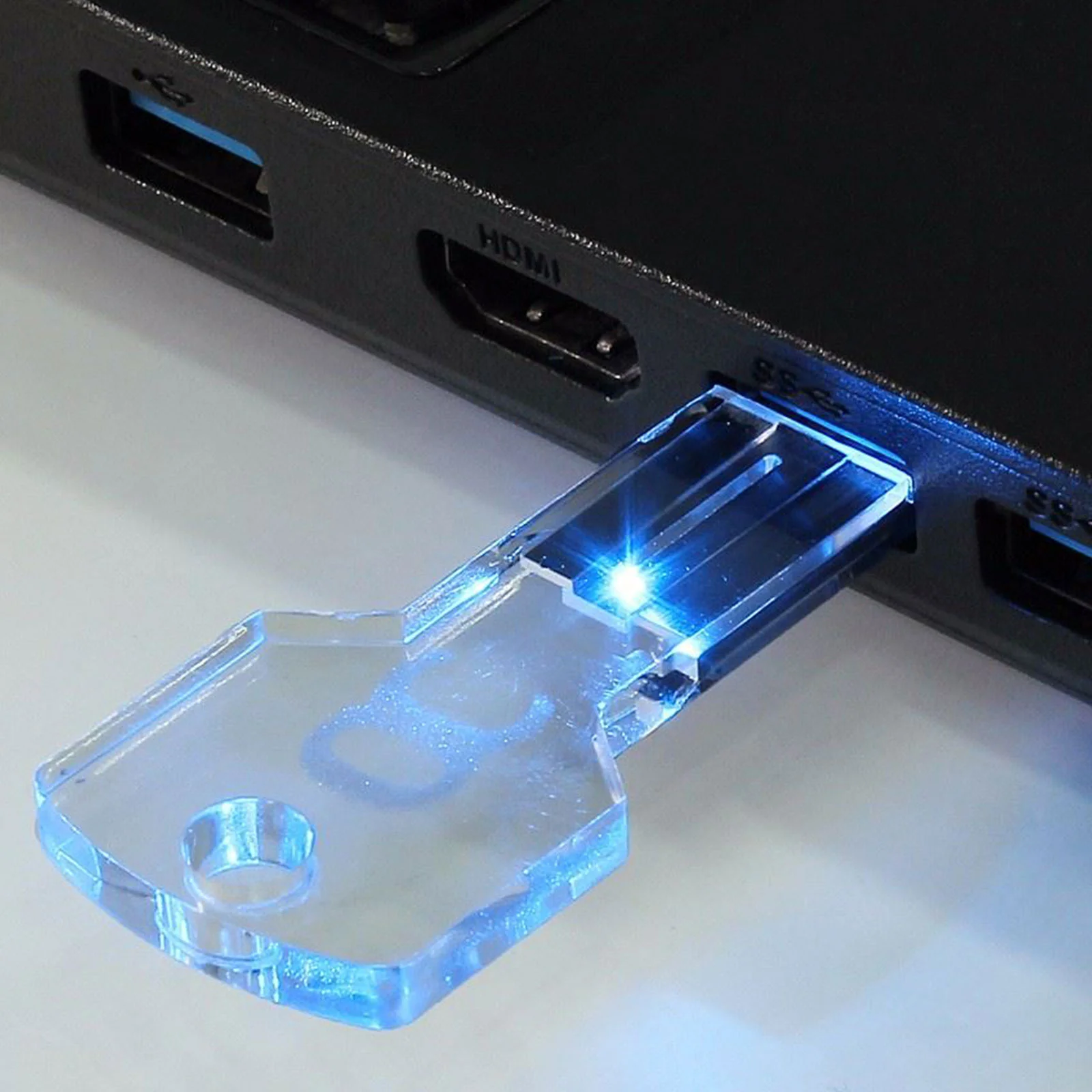 Флешка Стеклянный Ключ Key Glass W175 прозрачный 256 Гб - фото 7