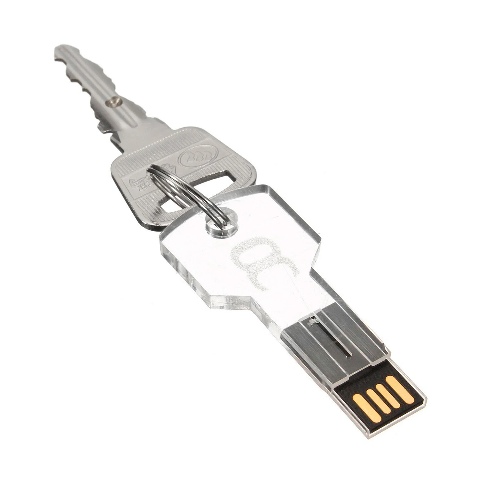 Флешка Стеклянный Ключ Key Glass W175 прозрачный 1 Гб - фото 6
