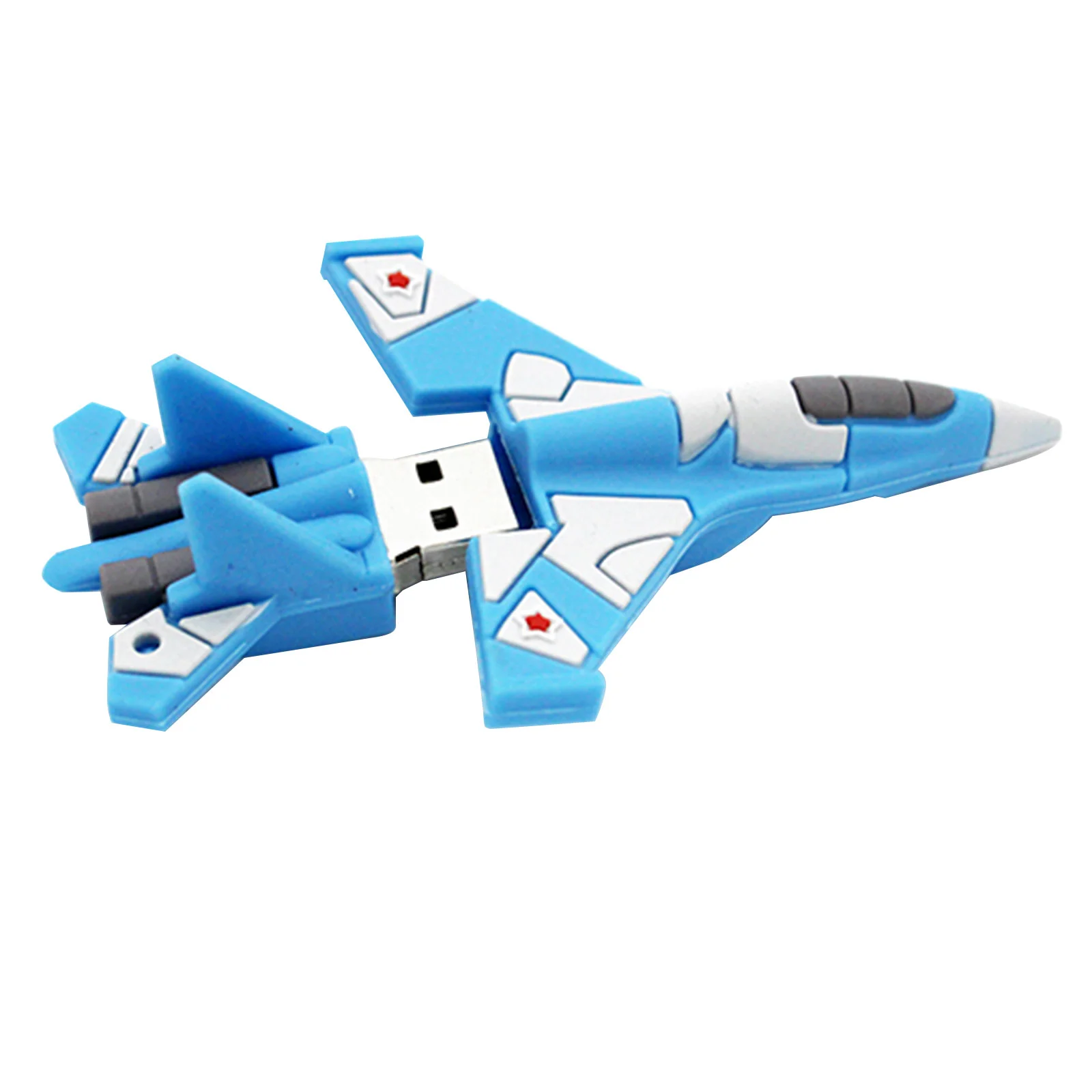 Флешка Пластиковая Самолет Airplane Bomber S184 синий 4 Гб - фото 3