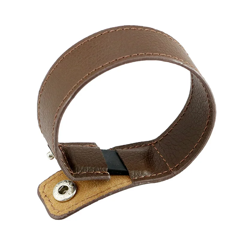 Флешка Кожаная Браслет Снап Bracelet Snap N185 коричневый 128 Гб - фото 2