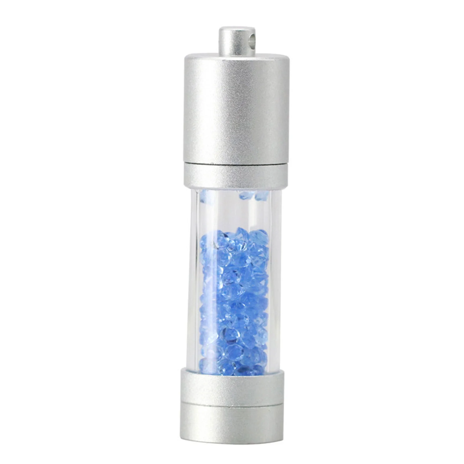 Флешка Стеклянная Цилиндр Cylinder Glass W188 голубой 256 Гб - фото 2