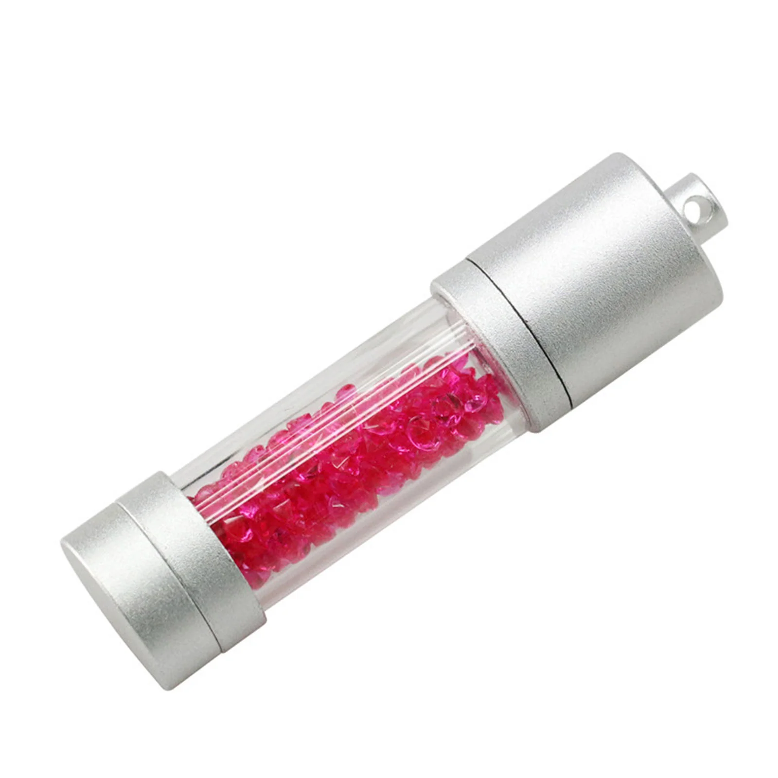 Флешка Стеклянная Цилиндр Cylinder Glass W188 красный 2 Гб - фото 1