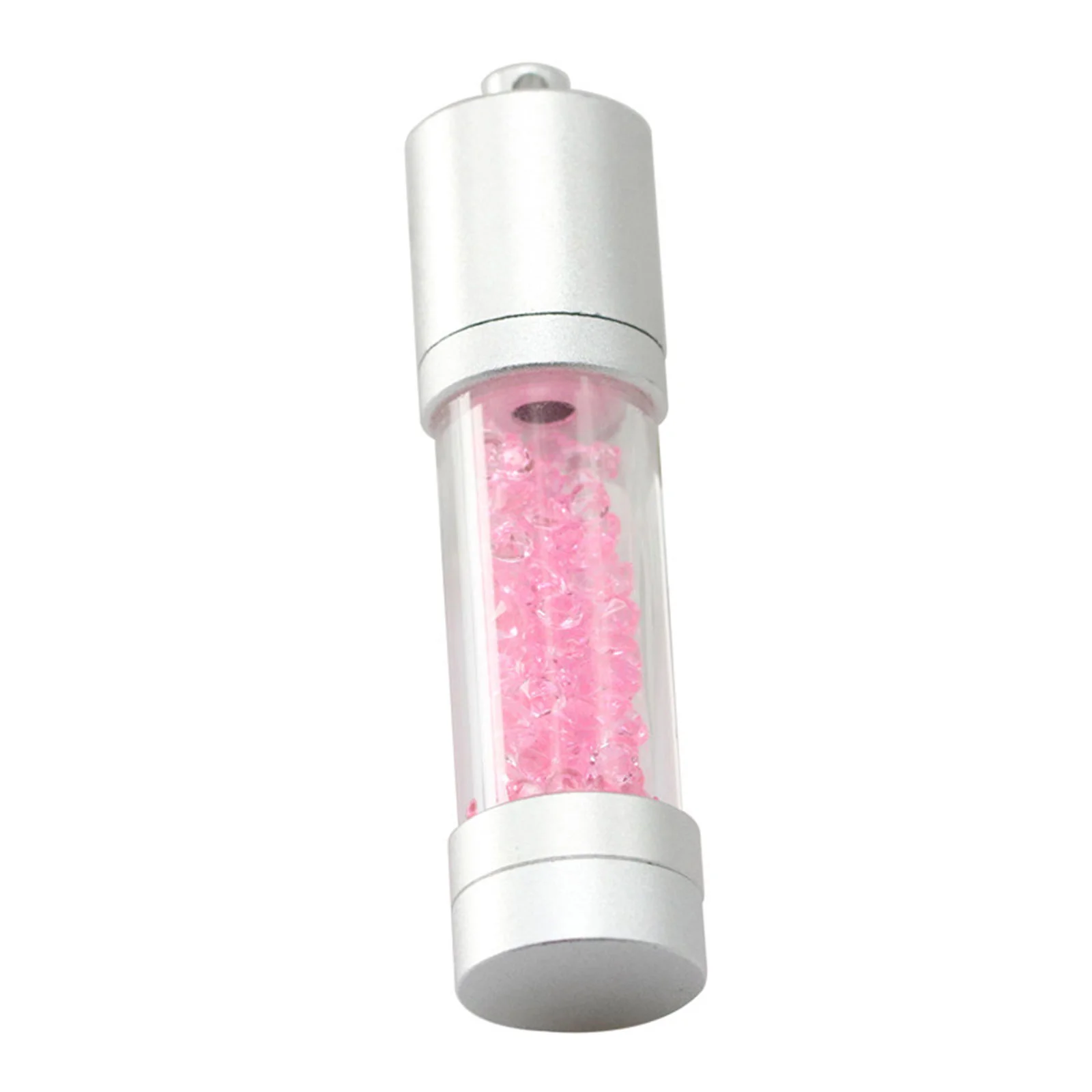 Флешка Стеклянная Цилиндр Cylinder Glass W188 розовый 512 Гб - фото 3
