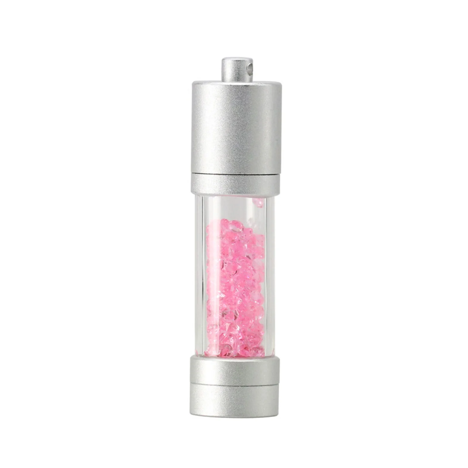 Флешка Стеклянная Цилиндр Cylinder Glass W188 розовый 1 Гб - фото 6