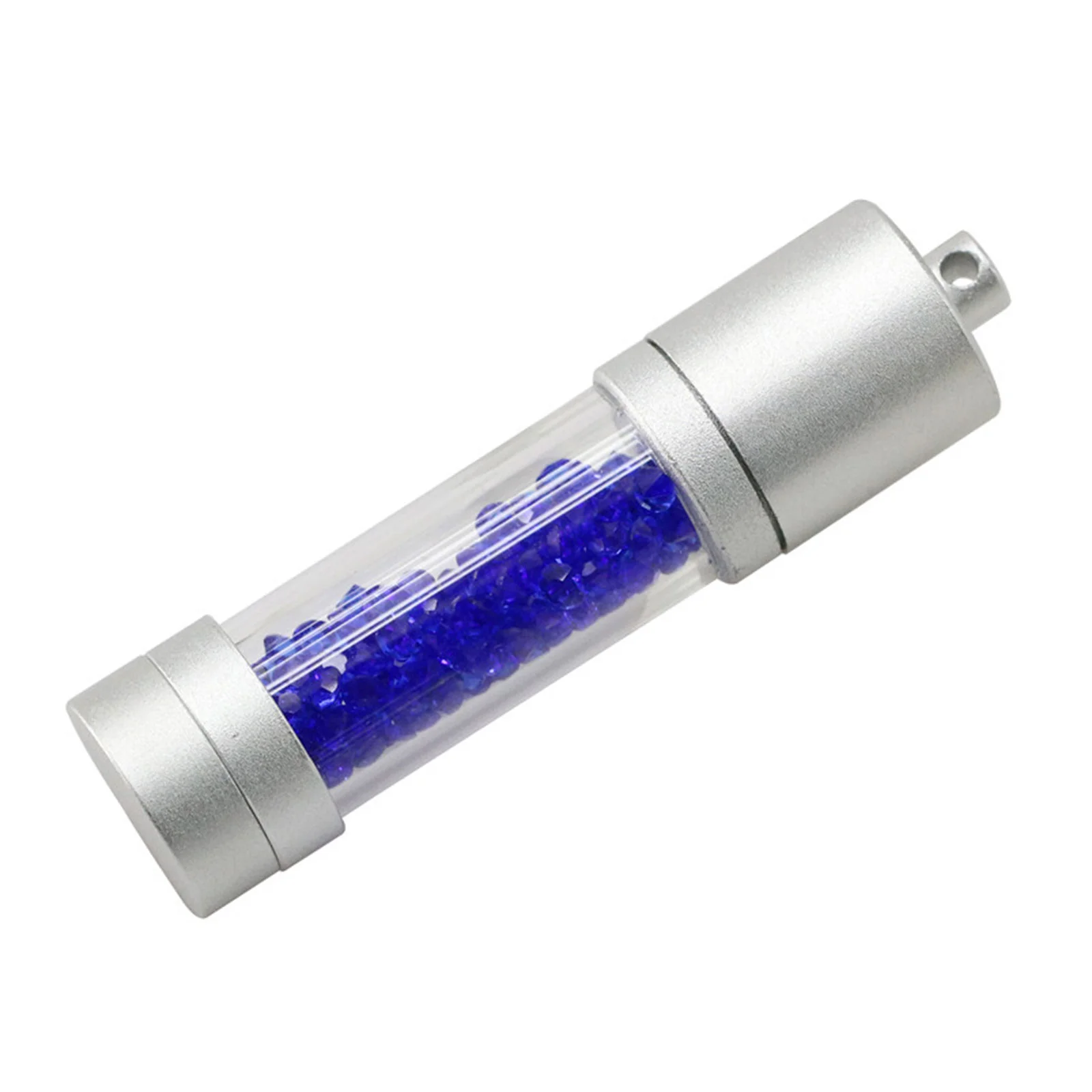 Флешка Стеклянная Цилиндр Cylinder Glass W188 синий 16 Гб - фото 1