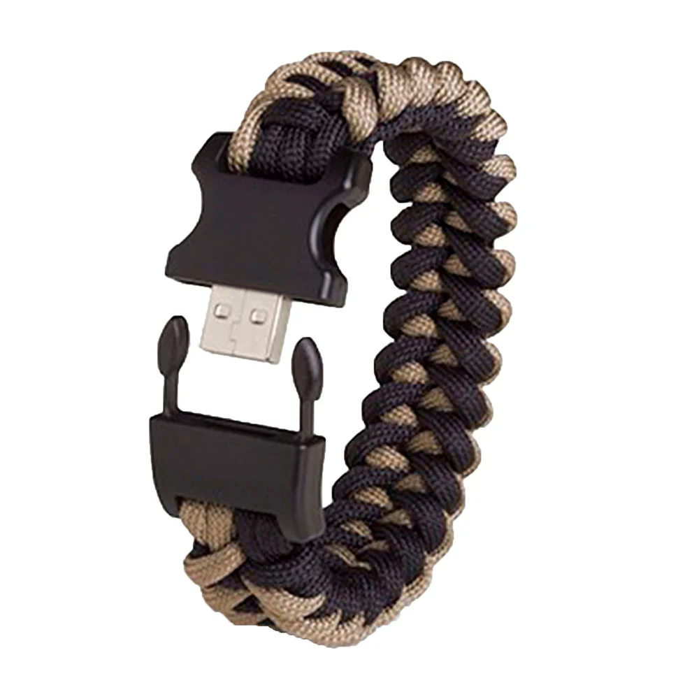 Флешка Тканевая Браслет Bracelet Pigtail X191 бежевый 64 Гб