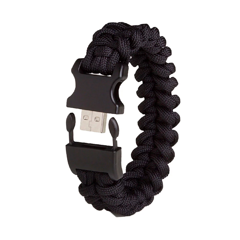 Флешка Тканевая Браслет Bracelet Pigtail X191 черный 512 Гб - фото 1