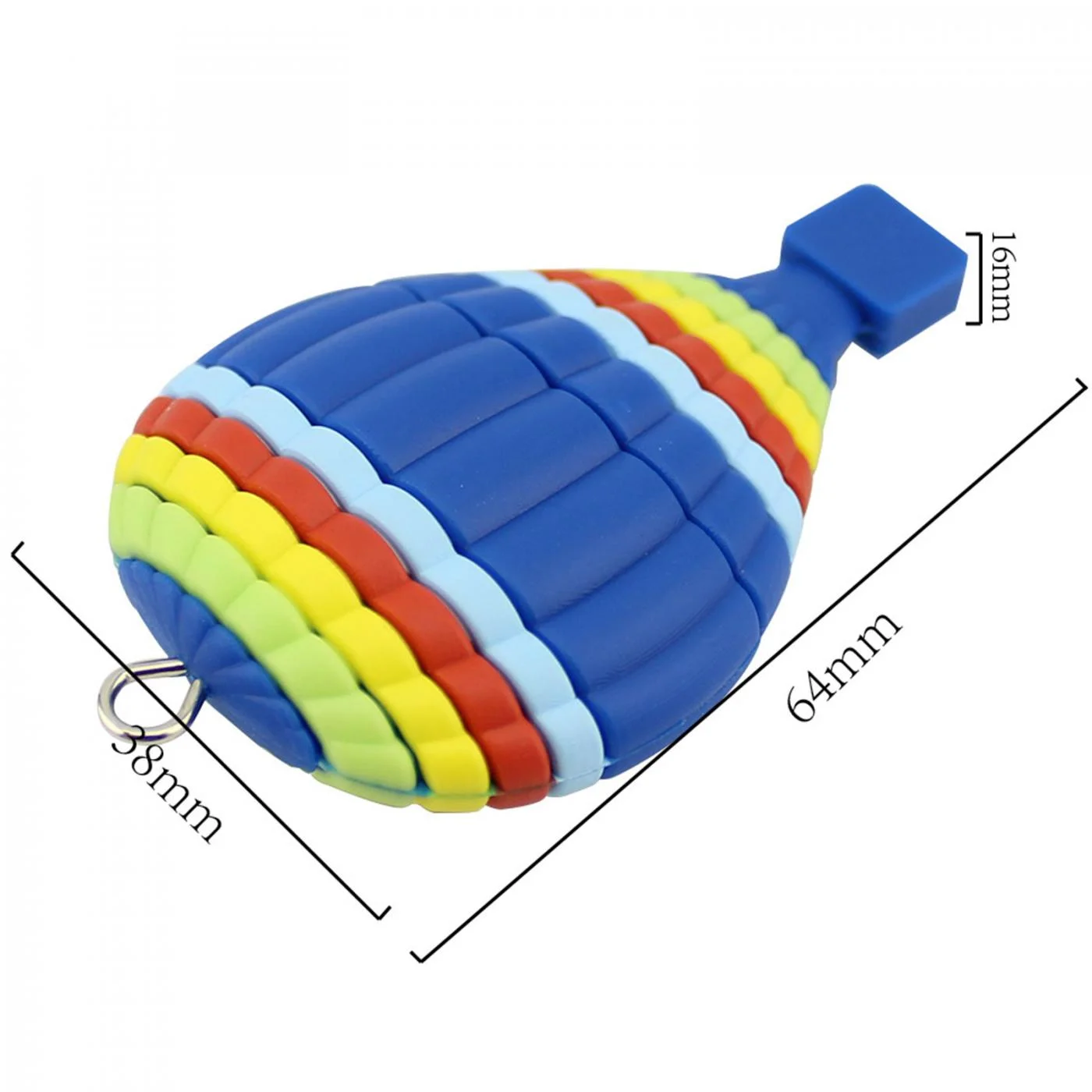 Флешка Резиновая Воздушный шар Balloon Q192 синий 4 Гб - фото 7