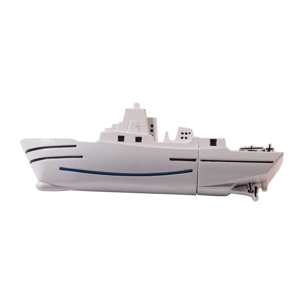 Флешка Металлический Военный Корабль Warship R197 белый 4 Гб - фото 10