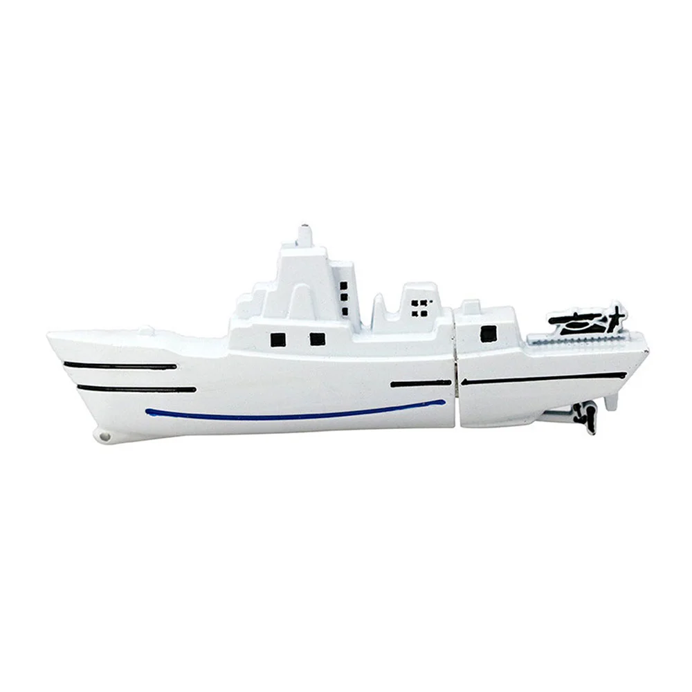 Флешка Металлический Военный Корабль Warship R197 белый 64 Гб - фото 6