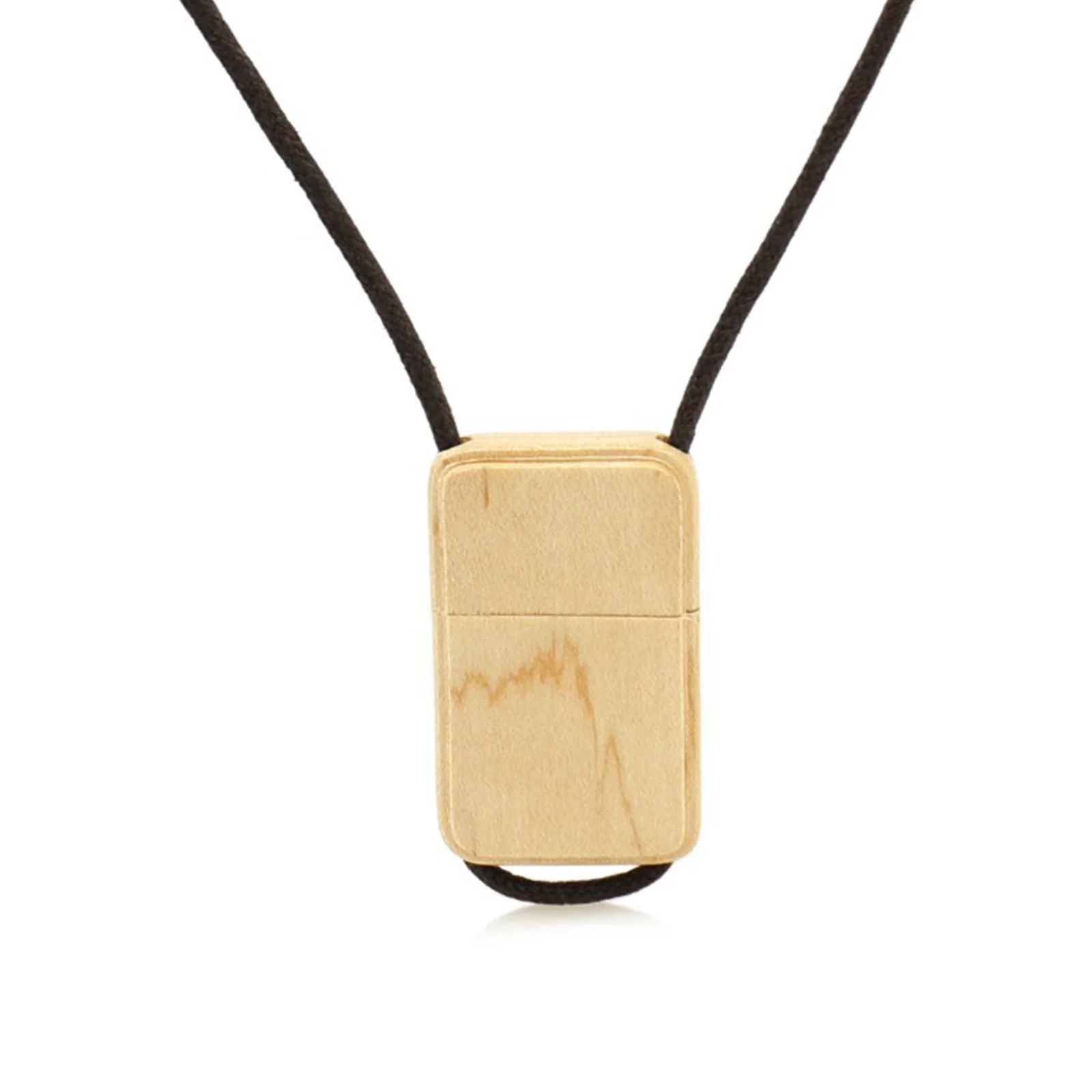Флешка Деревянная Кулон Рестайл Coulomb Wooden F203 бежевая 128 Гб - фото 6