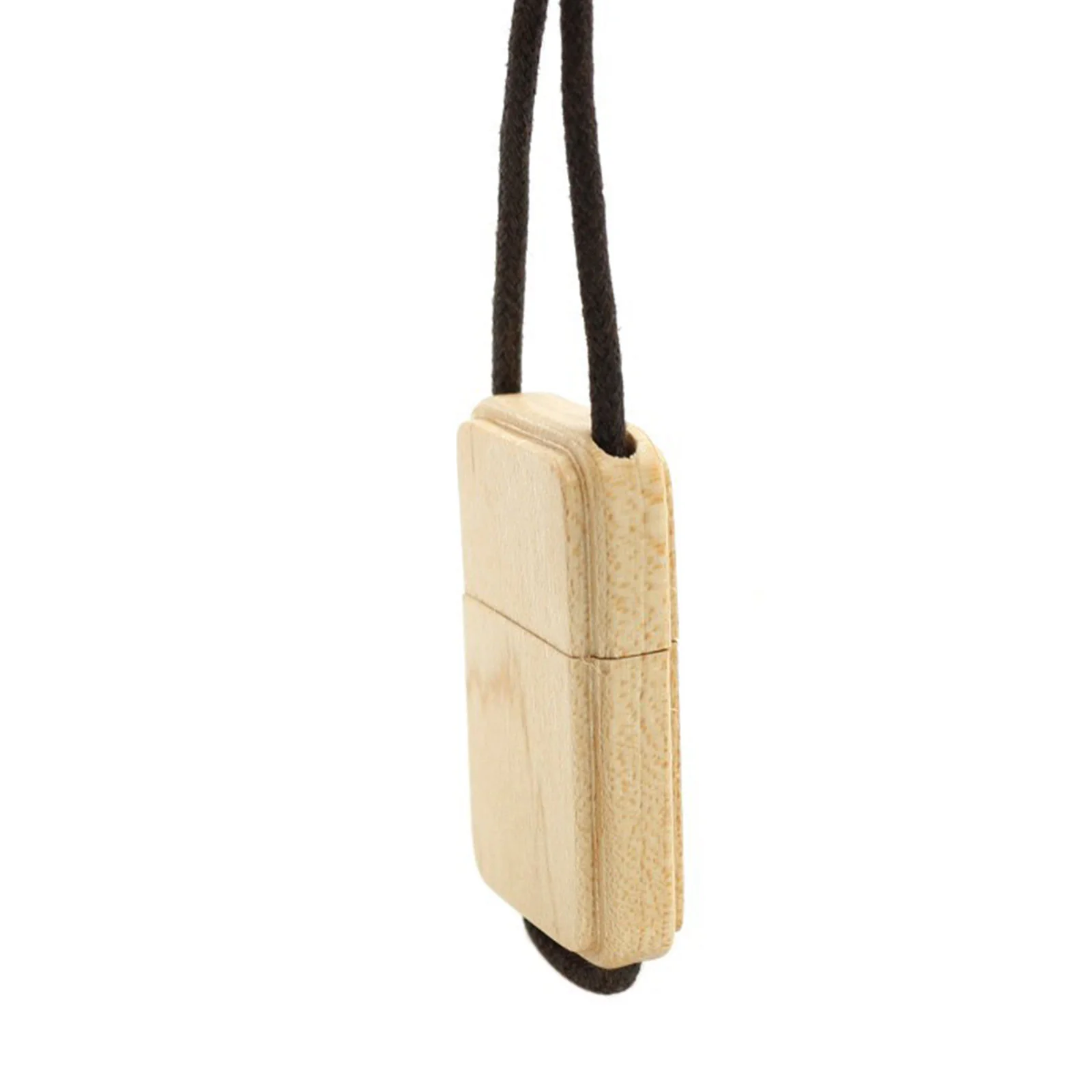Флешка Деревянная Кулон Рестайл Coulomb Wooden F203 бежевая 256 Гб - фото 7