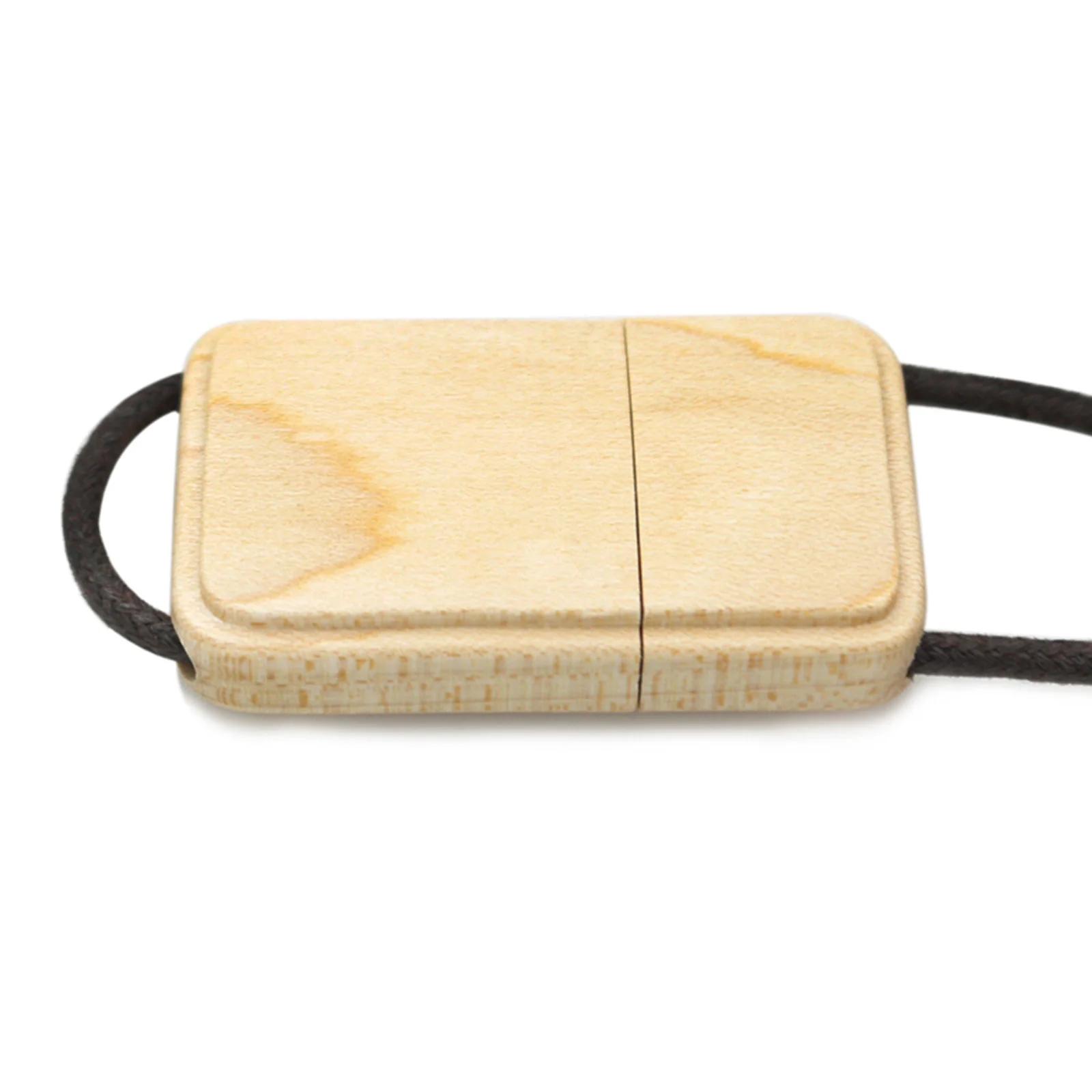 Флешка Деревянная Кулон Рестайл Coulomb Wooden F203 бежевая 512 Гб - фото 1
