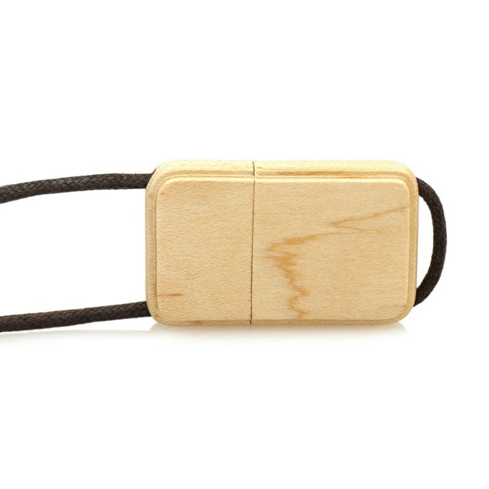Флешка Деревянная Кулон Рестайл Coulomb Wooden F203 бежевая 2 Гб - фото 3