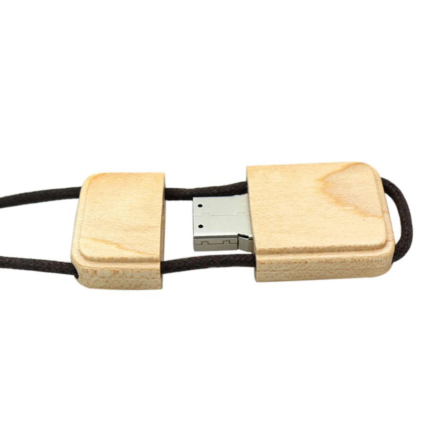 Флешка Деревянная Кулон Рестайл Coulomb Wooden F203 бежевая 2 Гб - фото 4