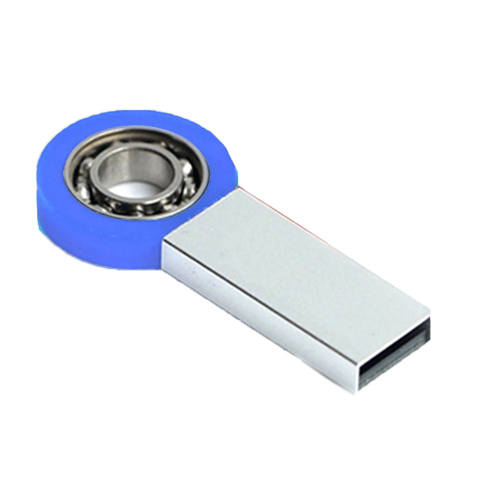 Флешка Металлический Спиннер Маджестик Соло Spinner Majestic Solo R208 голубой 2 Гб - фото 1