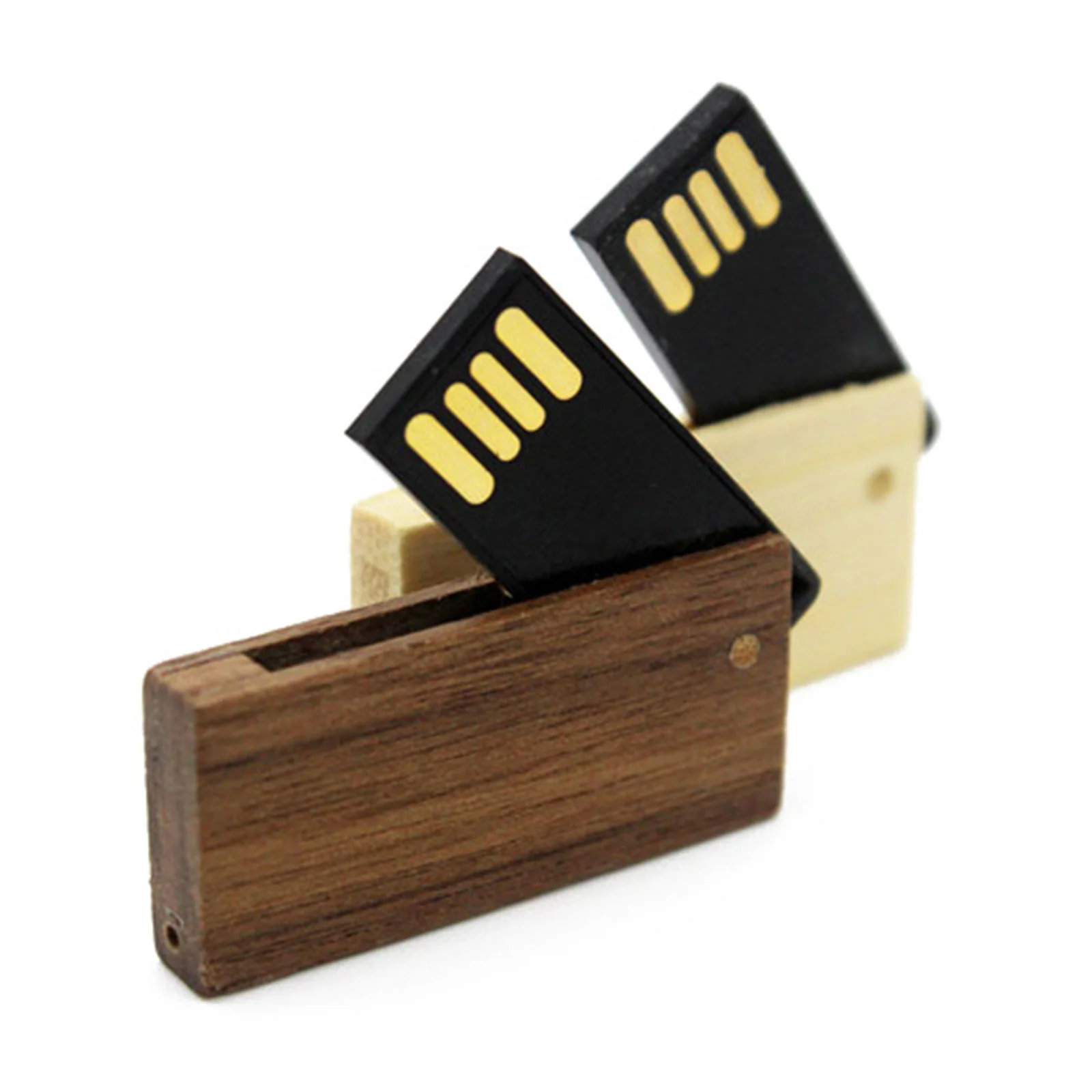Флешка Деревянная Твистер Микро Twister Micro Wood F216 коричневый 16 Гб Бежевый - фото 3