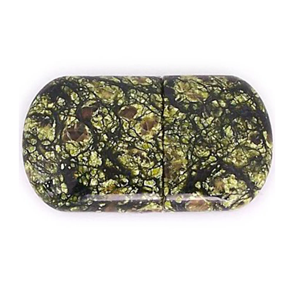 Флешка Каменная Змеевик Serpentine Stone W G227 желтая 1 ТБ - фото 3