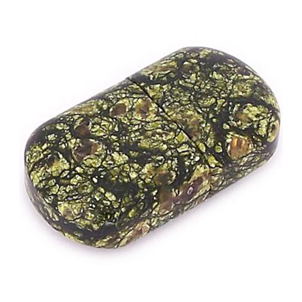 Флешка Каменная Змеевик Serpentine Stone W G227 желтая 2 ТБ - фото 1