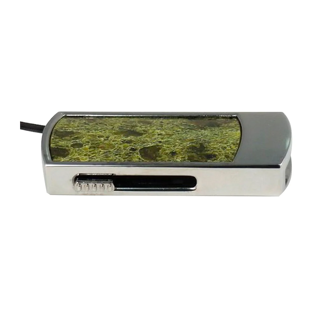 Флешка Каменная Змеевик Serpentine Stone N G227 желтая 4 Гб - фото 4
