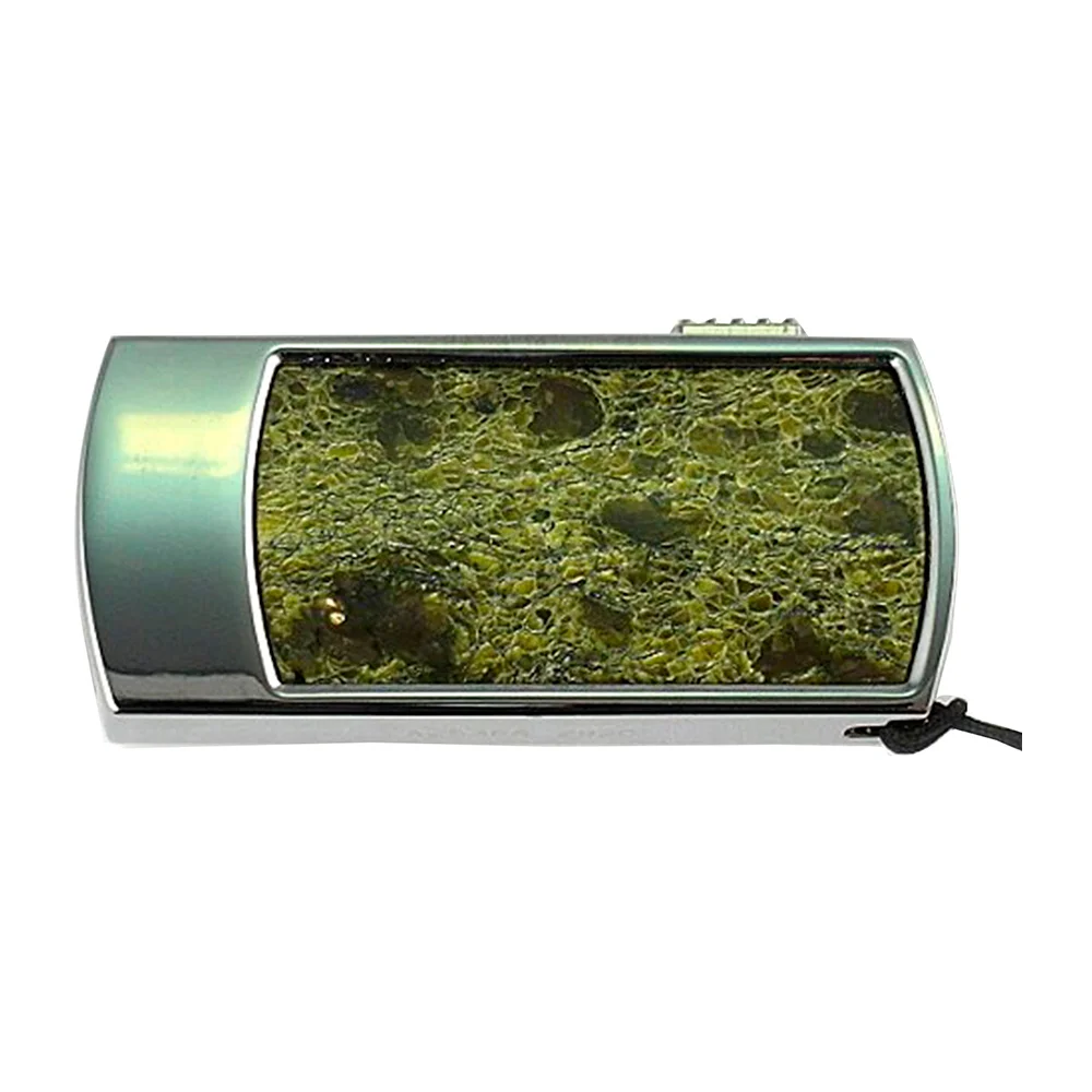 Флешка Каменная Змеевик Serpentine Stone N G227 желтая 128 Гб - фото 5
