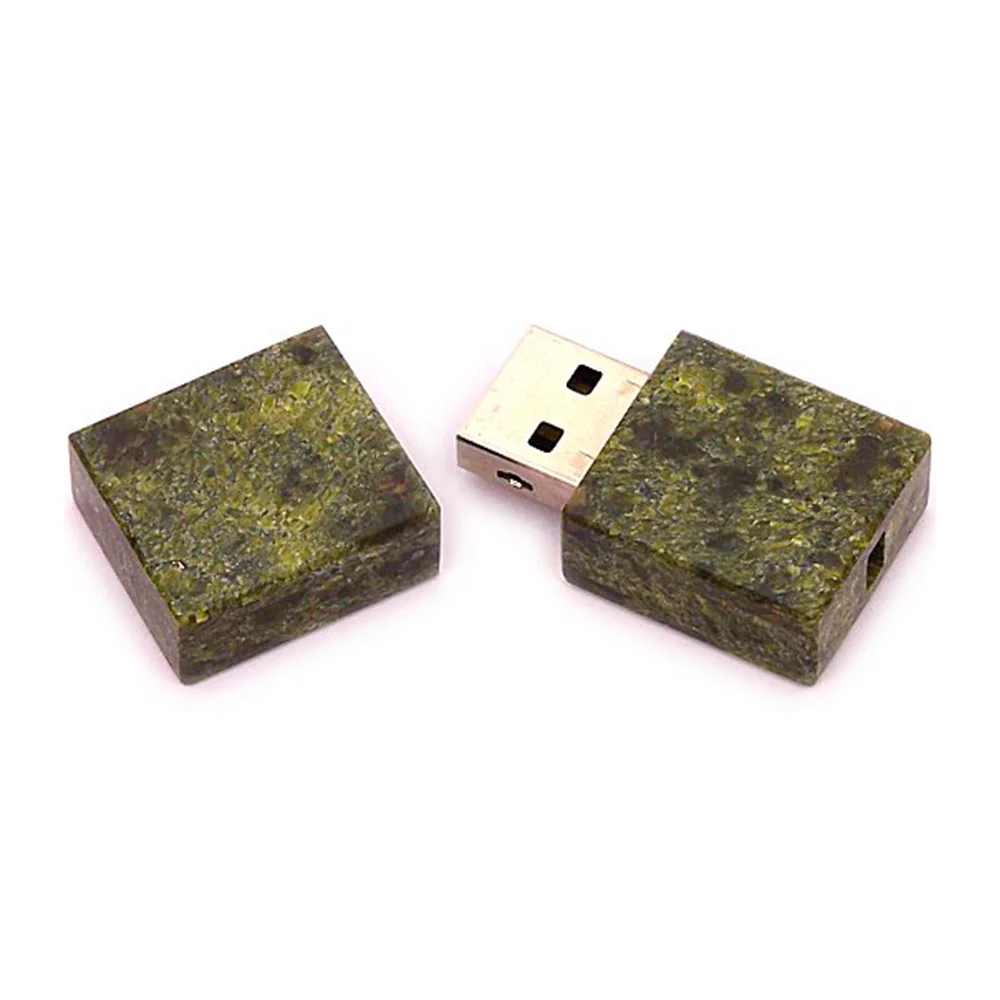 Флешка Каменная Змеевик Serpentine Stone S G227 зеленая 256 Гб - фото 2