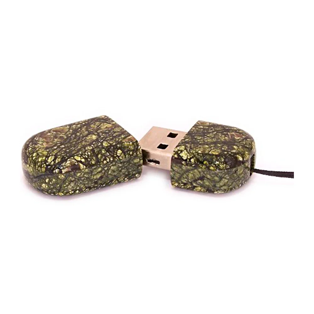 Флешка Каменная Змеевик Serpentine Stone T G227 коричневая 1 Гб - фото 2