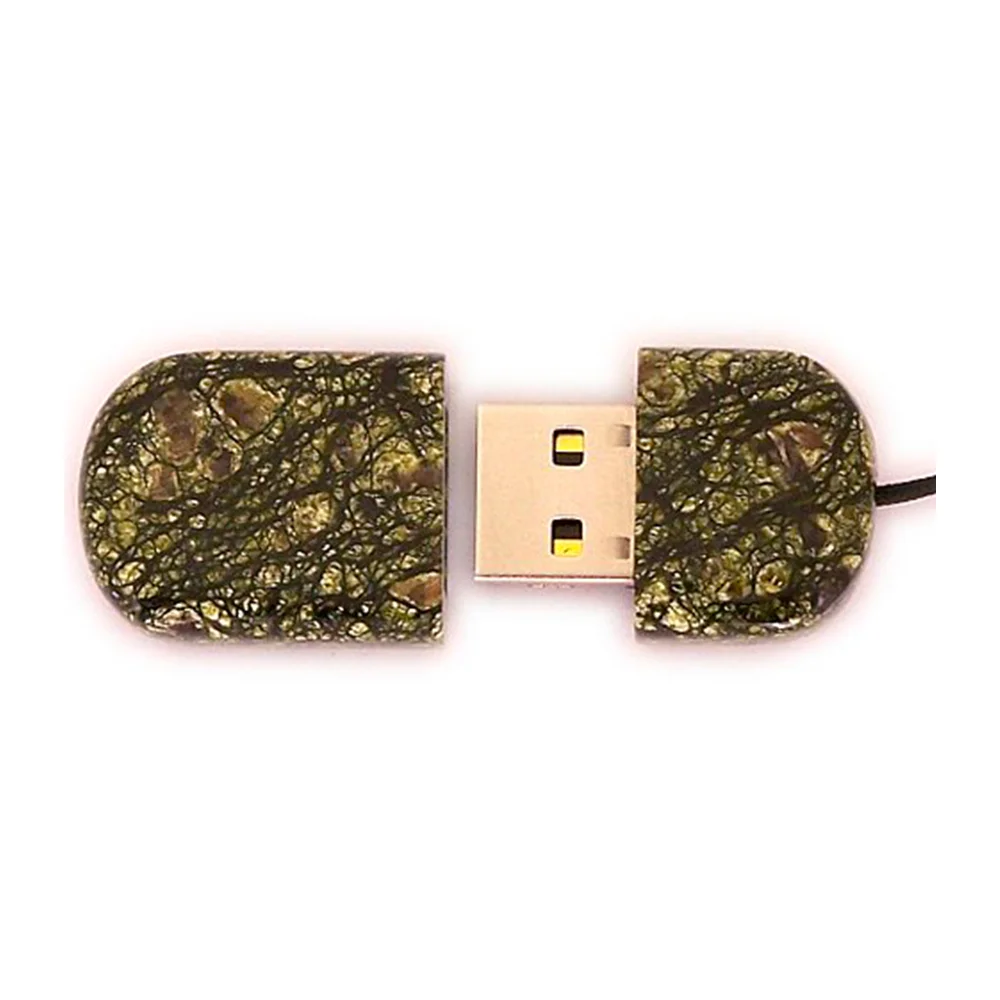 Флешка Каменная Змеевик Serpentine Stone T G227 коричневая 4 Гб - фото 4