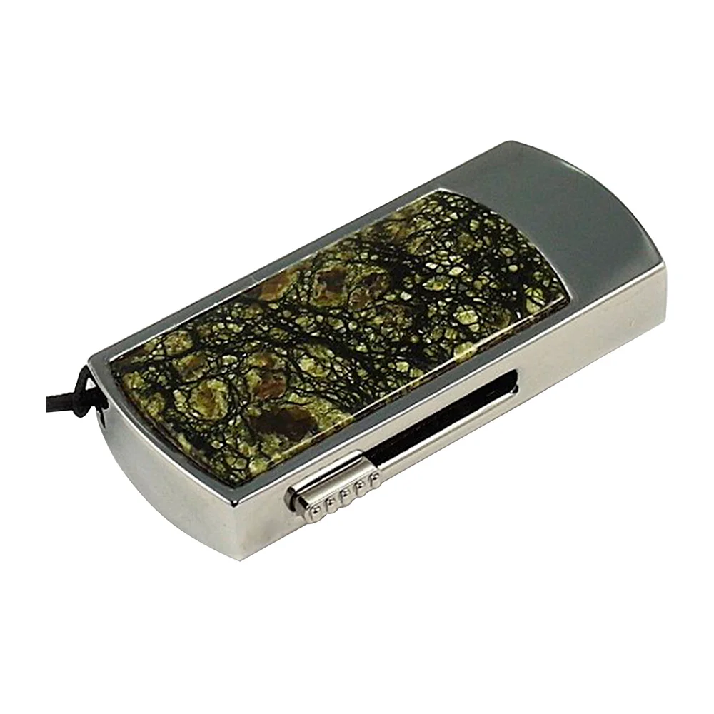 Флешка Каменная Змеевик Serpentine Stone H G227 коричневая 128 Гб - фото 3