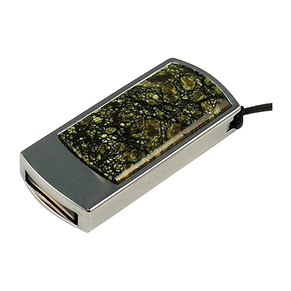 Флешка Каменная Змеевик Serpentine Stone H G227 коричневая 2 ТБ - фото 1