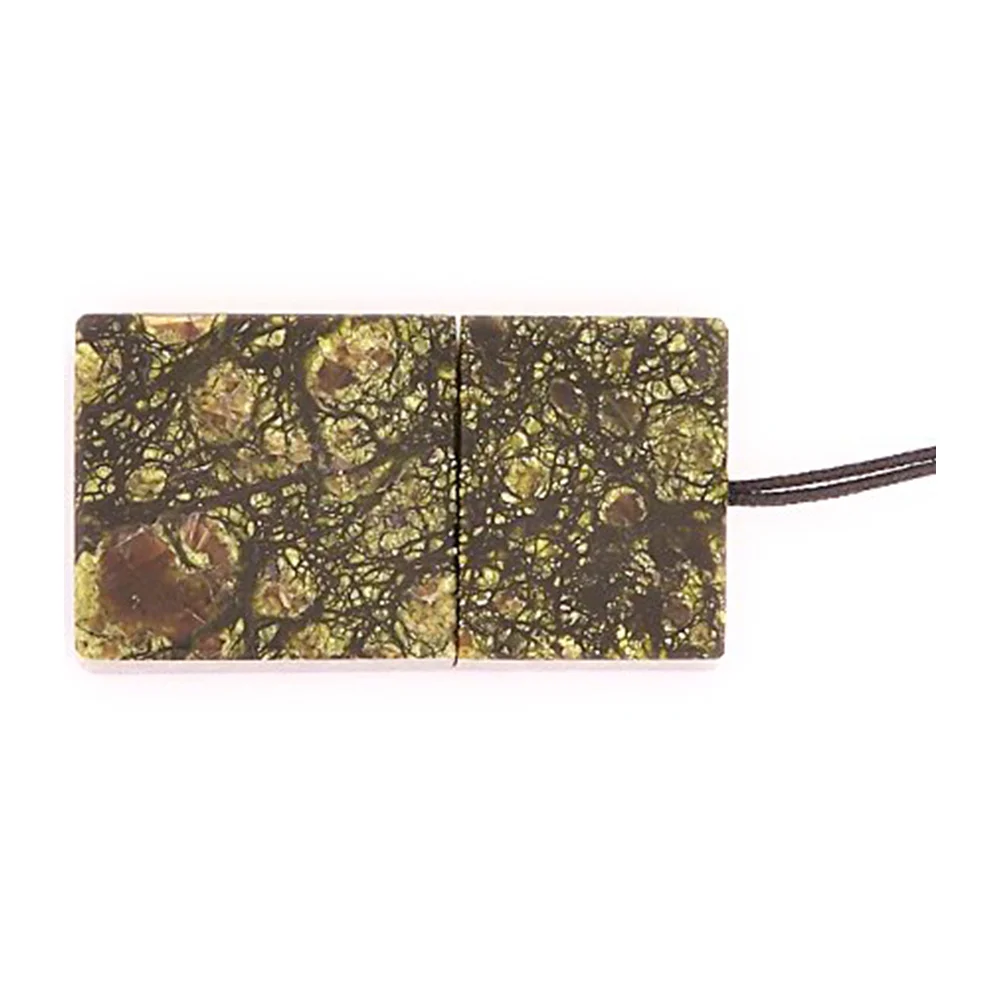 Флешка Каменная Змеевик Serpentine Stone P G227 коричневая 2 Гб - фото 3