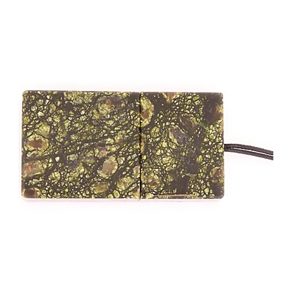 Флешка Каменная Змеевик \Serpentine Stone P\ G227 коричневая 1 ТБ - фото 4