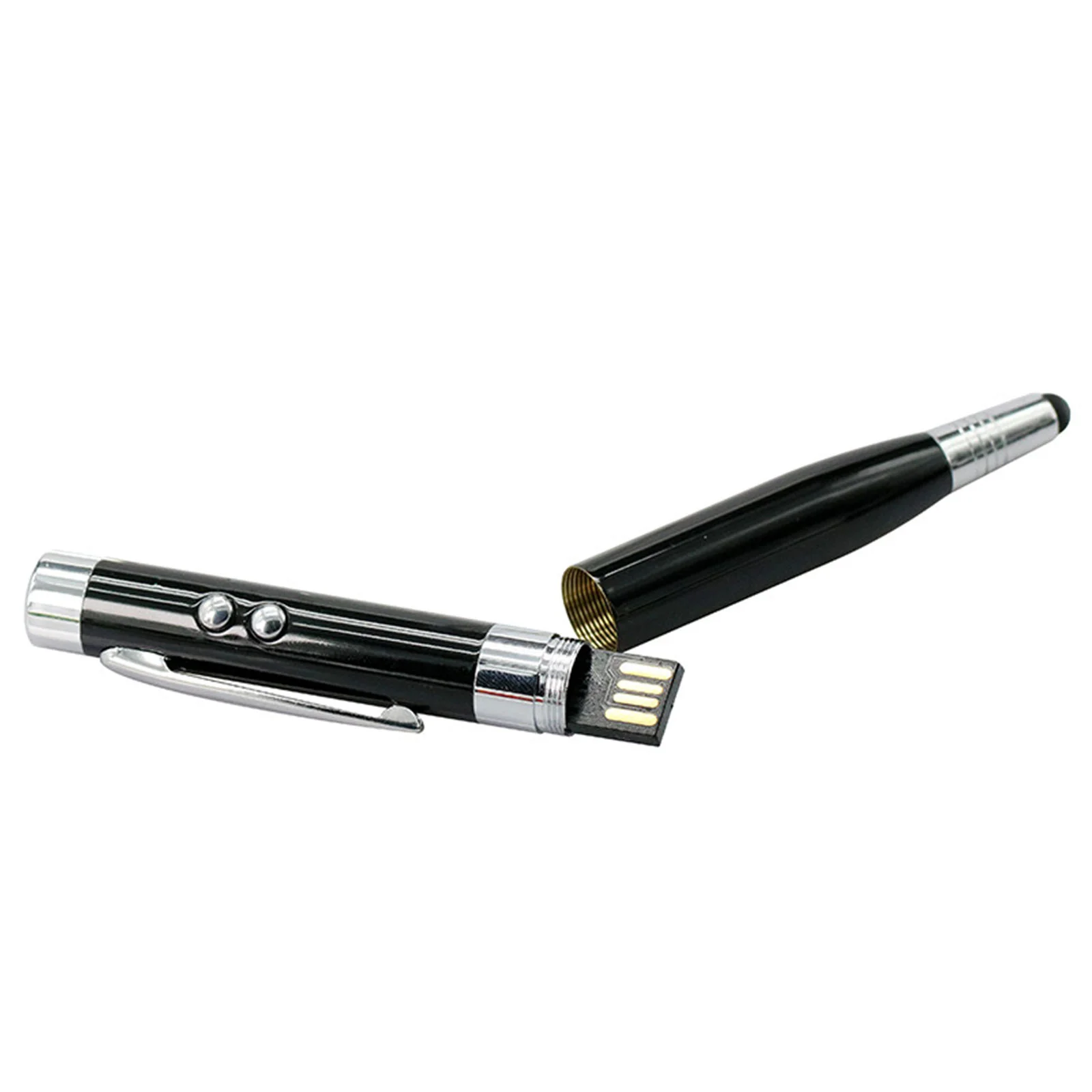 Флешка Металлическая Ручка Лазерная указка WBR Стилус Pen Laser Stylus R233 черный 4 ГБ - фото 6