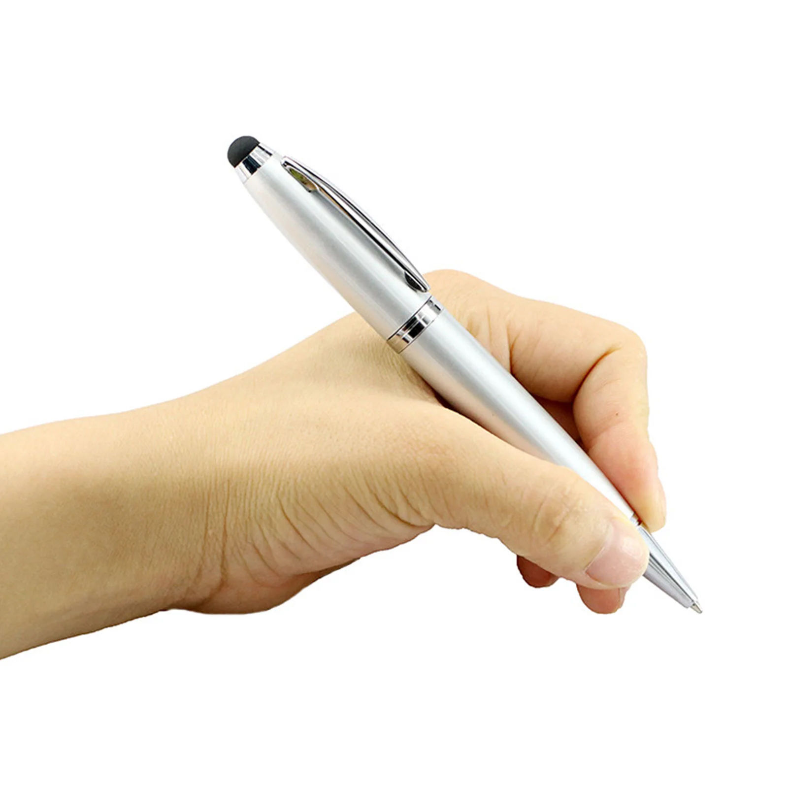 Флешка Металлическая Ручка Стилус Pen Stylus R234 серебряный 8 Гб - фото 4