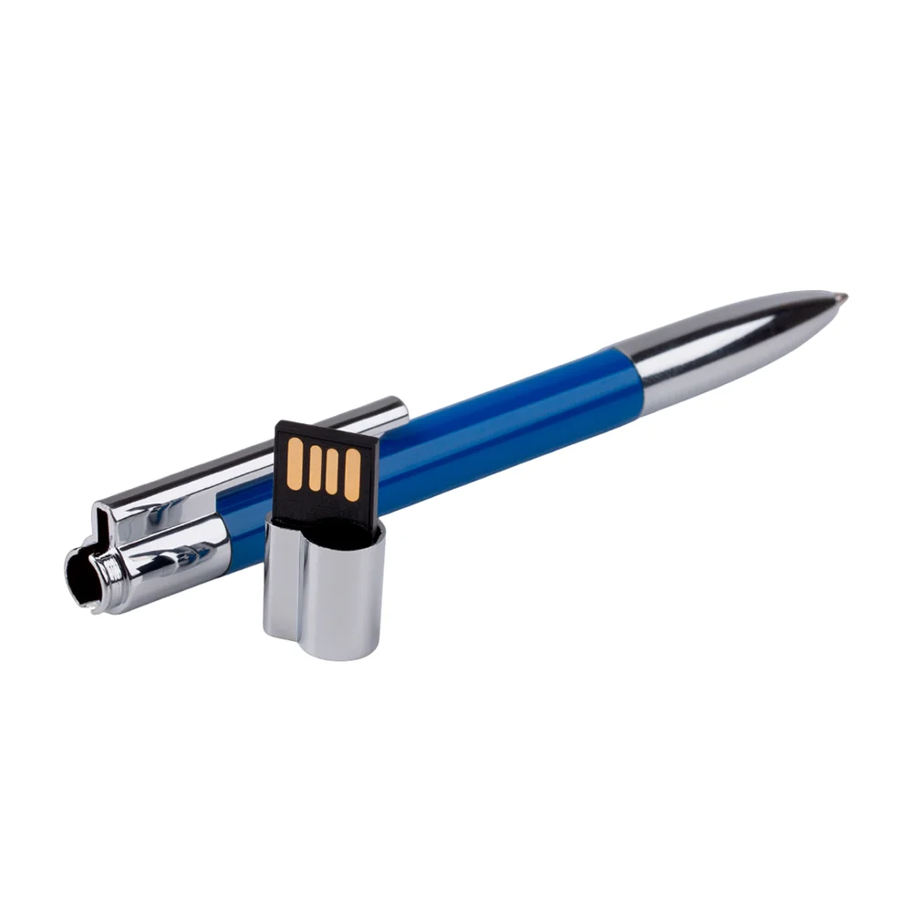 Флешка Пластиковая Ручка Бактрон Bactron Pen S235 синий 256 Гб 128 Гб - фото 1
