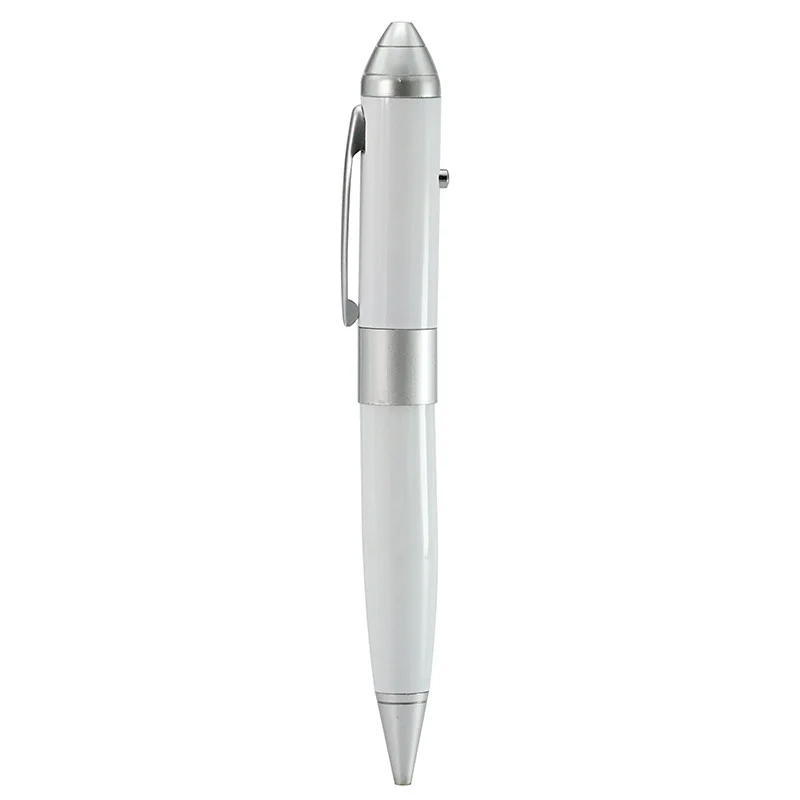 Флешка Металлическая Ручка Лазерная указка Конус Laser Conus Pen R236 белый 2 Гб - фото 1