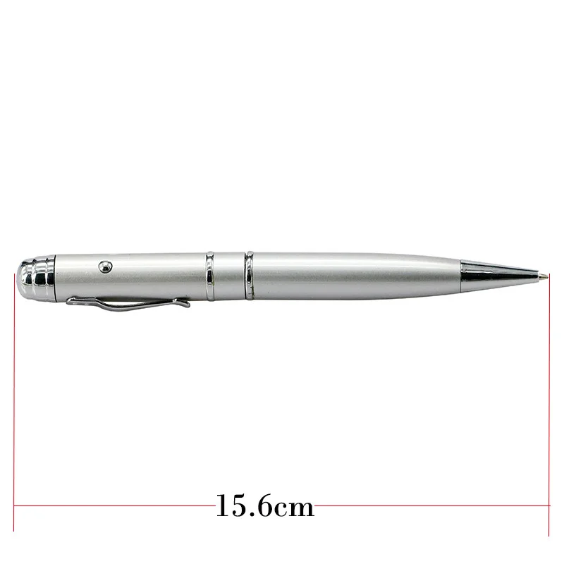 Флешка Металлическая Ручка Лазерная указка Диплус Laser Diploos Pen R237 серебряный 16 Гб - фото 5