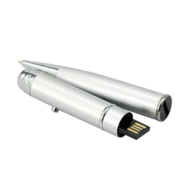 Флешка Металлическая Ручка Лазерная указка Диплус Laser Diploos Pen R237 серебряный 256 Гб - фото 4