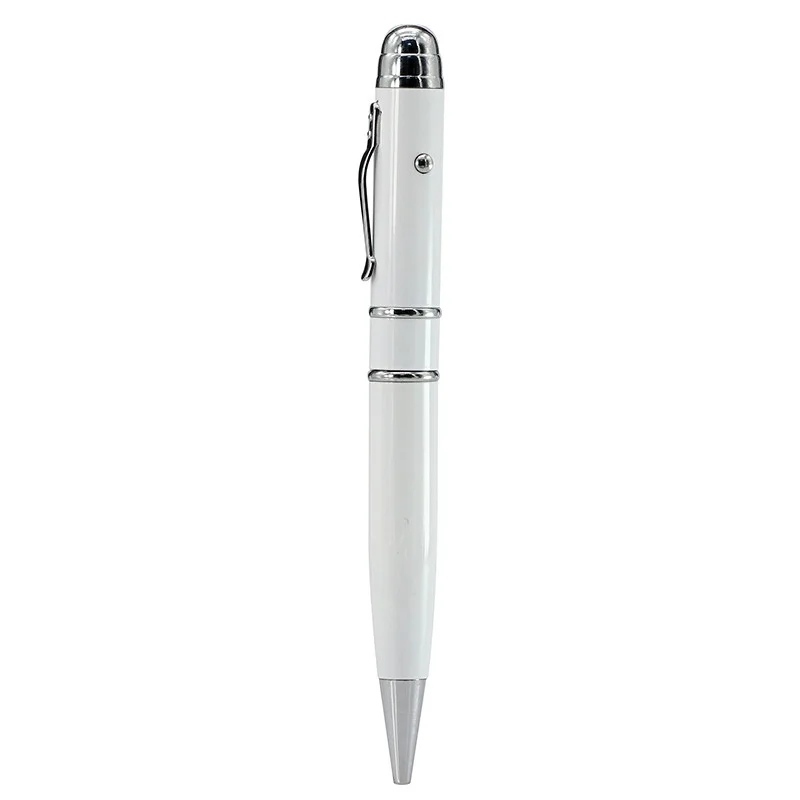 Флешка Металлическая Ручка Лазерная указка Диплус Laser Diploos Pen R237 белый 512 Гб - фото 1