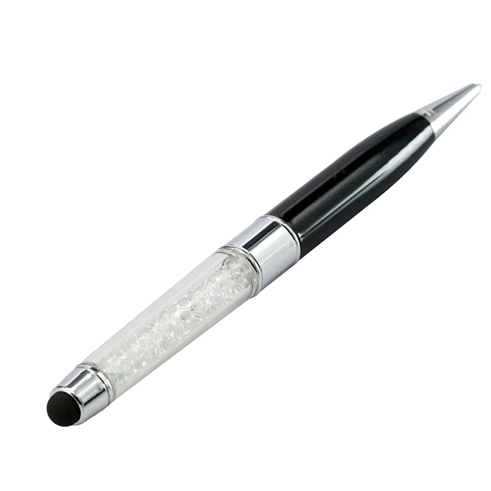 Флешка Металлическая Ручка Стилус Кристалл Pen Stylus Crystal R239 черный 128 Гб - фото 3