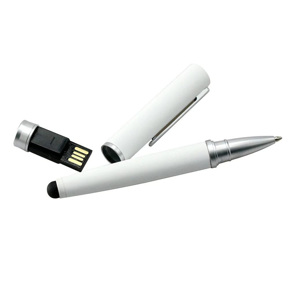 Флешка Металлическая Ручка Стилус Актис Pen Stylus Actis R241 белый 1 Гб - фото 2